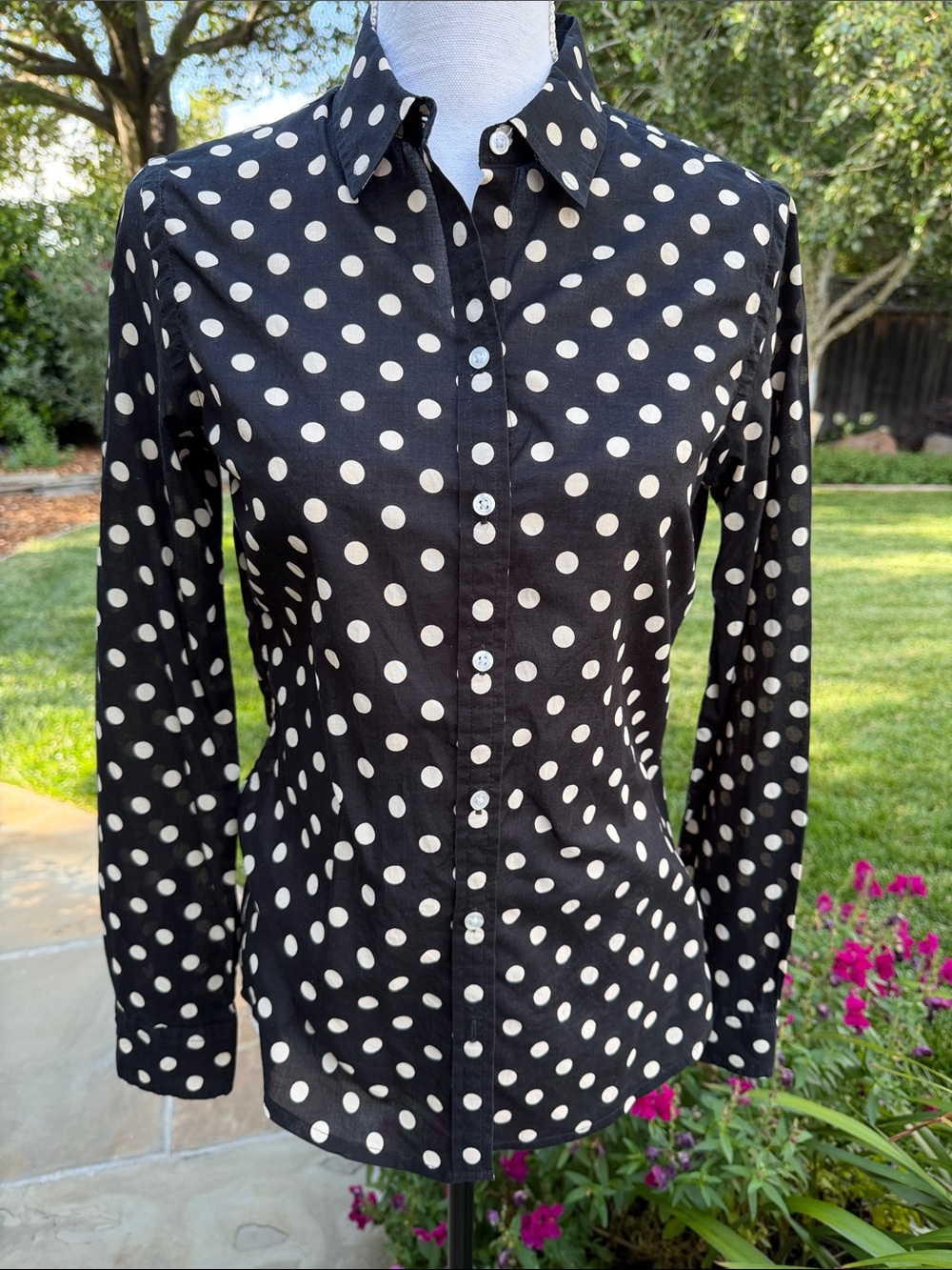 Cotton Polka Dot Button Down by BR